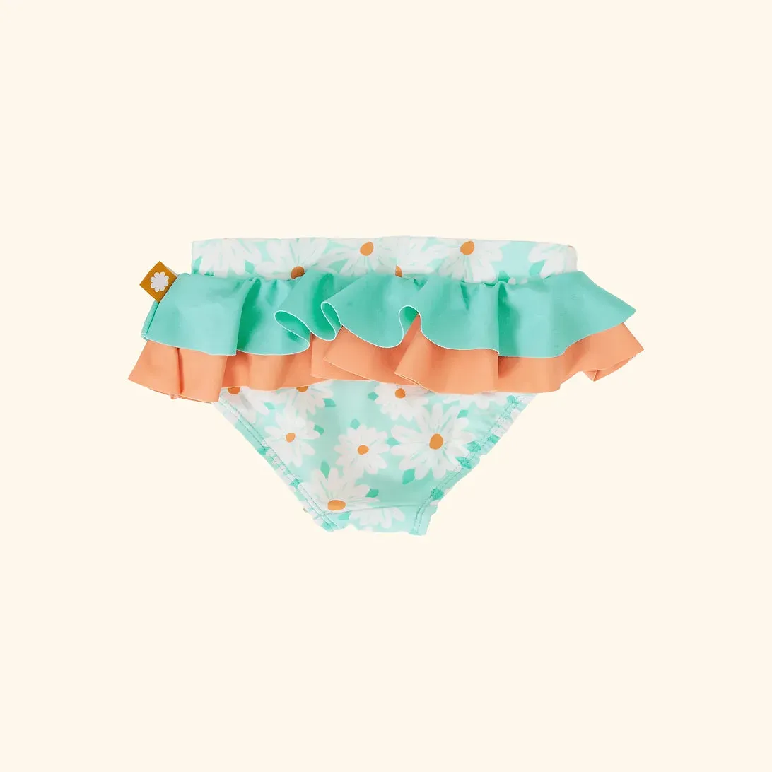 Daisy Delight Frill Waist Bikini Bottom Lagoon