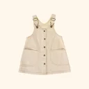 Penelope Pinafore Pocket Dress Oat