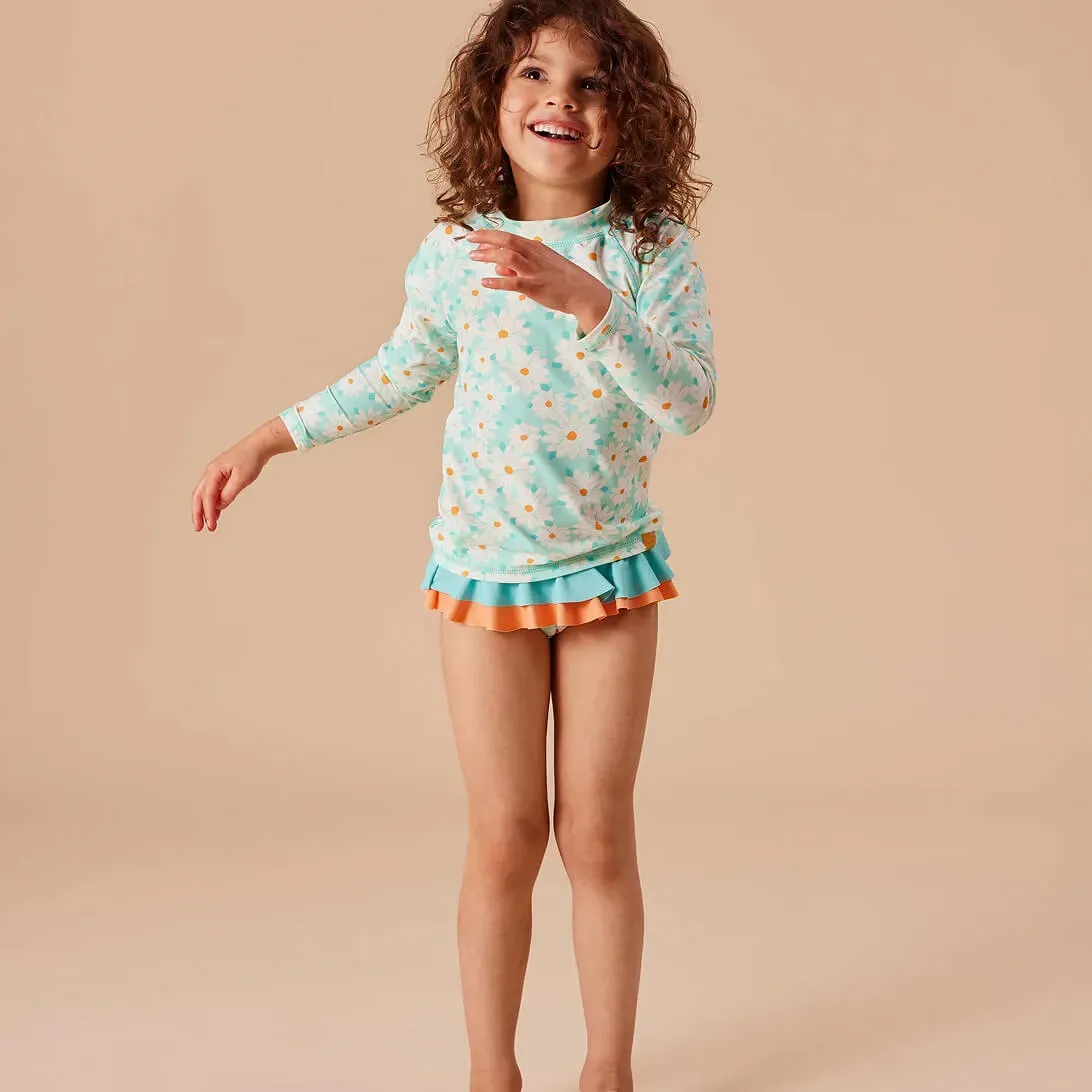 Daisy Delight Frill Waist Bikini Bottom Lagoon