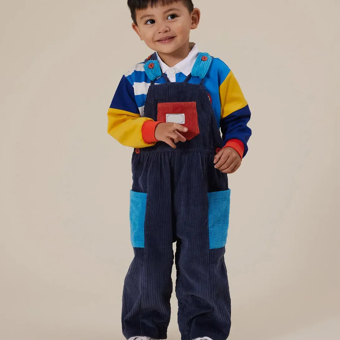 Sammy Corduroy Colour Block Overalls