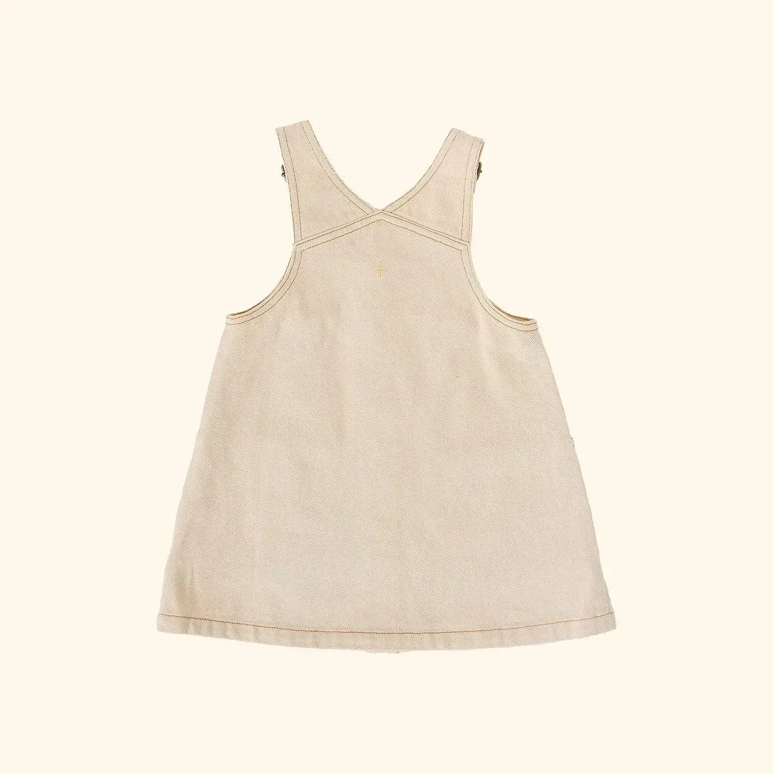 Penelope Pinafore Pocket Dress Oat