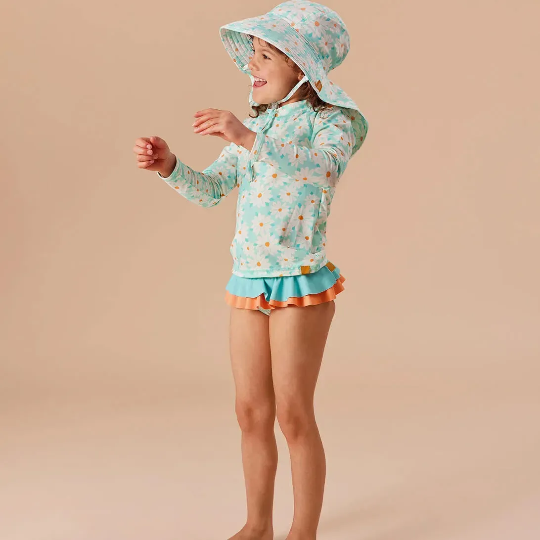 Daisy Delight Frill Waist Bikini Bottom Lagoon