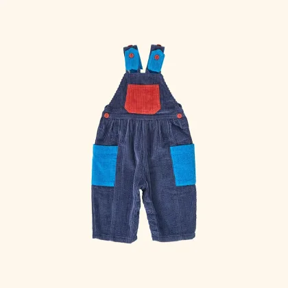 Sammy Corduroy Colour Block Overalls